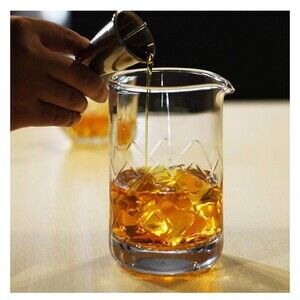 Crystal Cocktail Mixing Glass - 20 OZ Premium Bar Stir Glass, Professional Quali